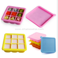 Custom silicone ice cube mold with lids